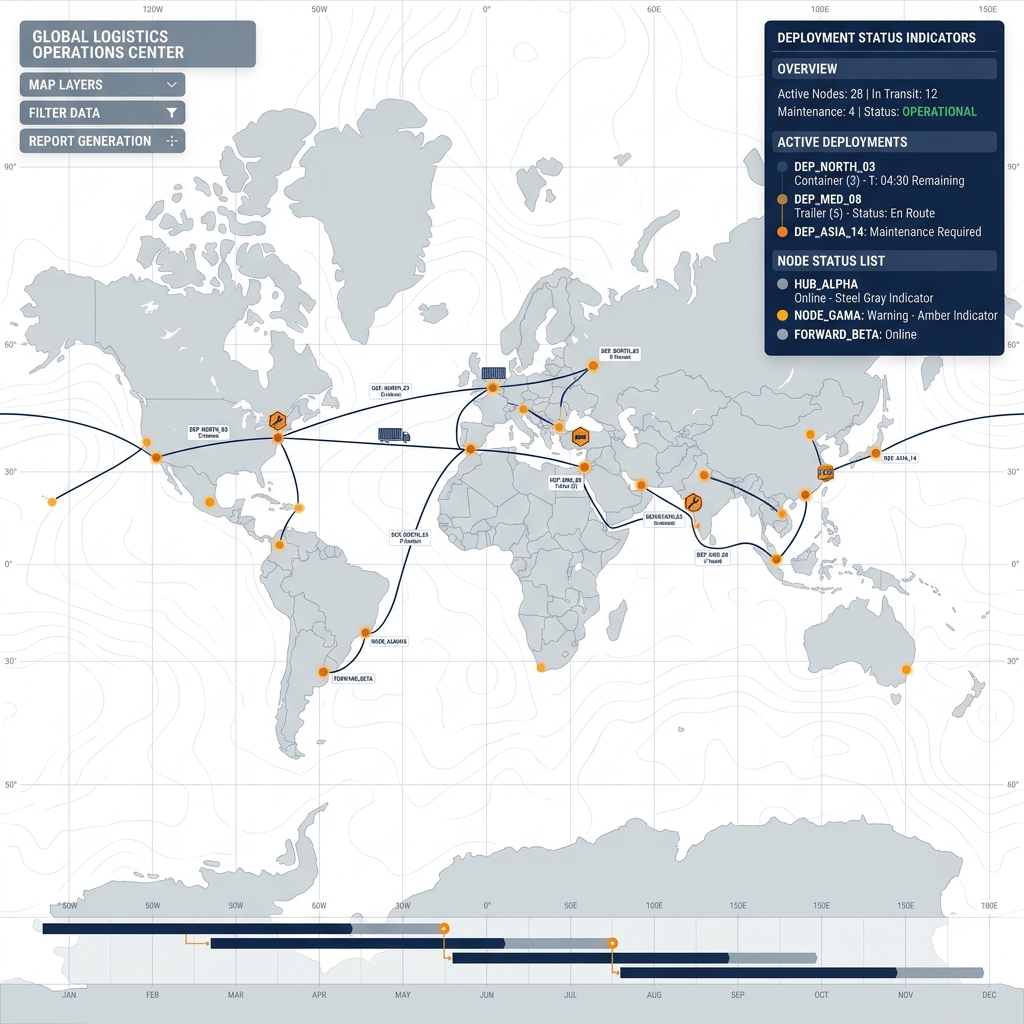 Global deployment operations map