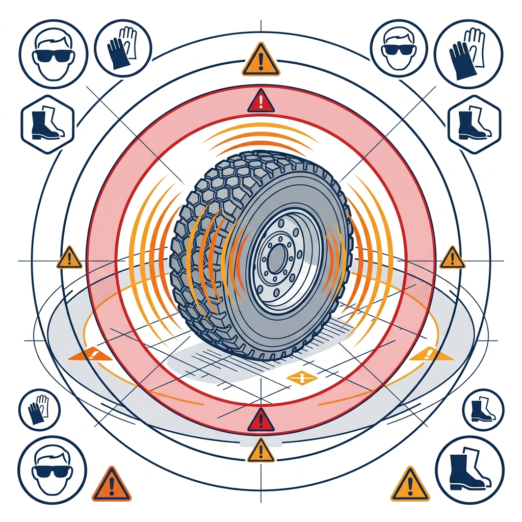 Safety hazard visualization — stored energy and PPE requirements